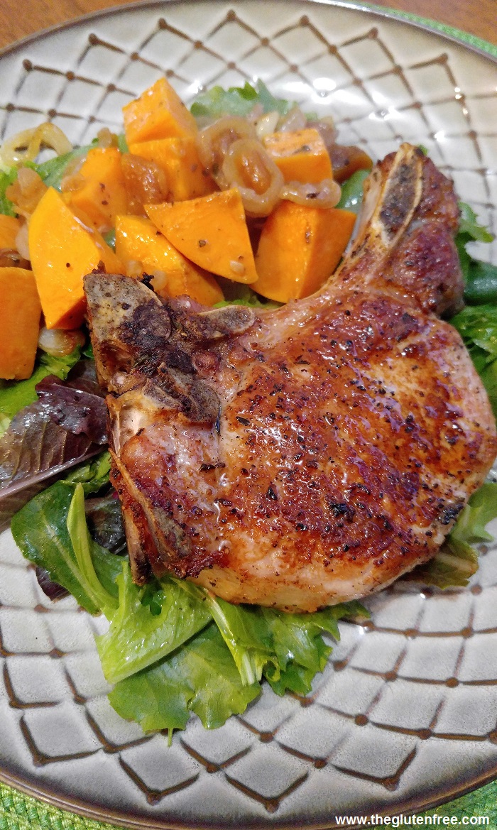 Gluten Free Pork Chops with Sweet Potatoes | The Gluten Free