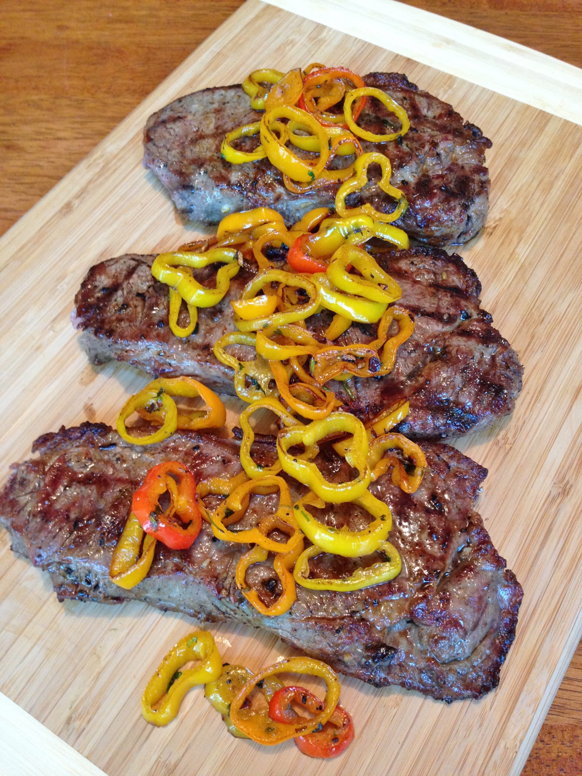 GFree New York Steak with Sweet Pepper Hash The Gluten Free