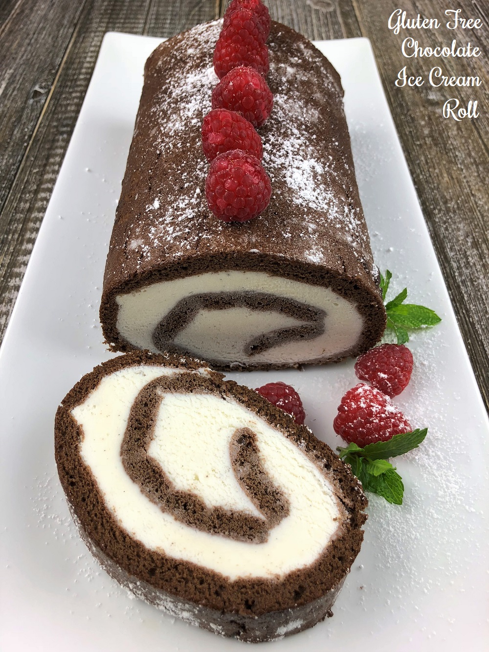 Gluten Free Chocolate Ice Cream Roll