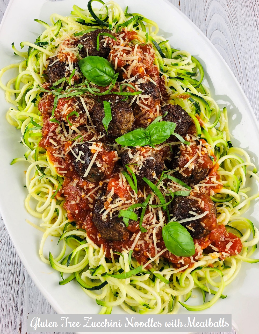 Gluten Free Zucchini Noodles with Meatballs The Gluten Free
