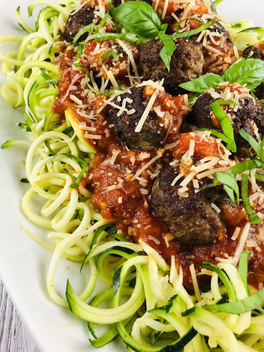Gluten Free Zucchini Noodles with Meatballs The Gluten Free