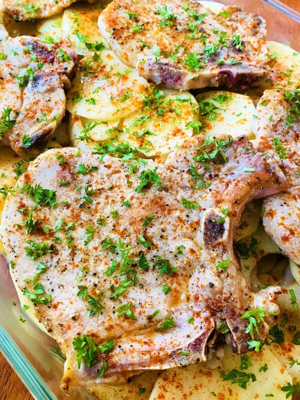 Gluten Free Pork Chops with Scalloped Potatoes | The Gluten Free